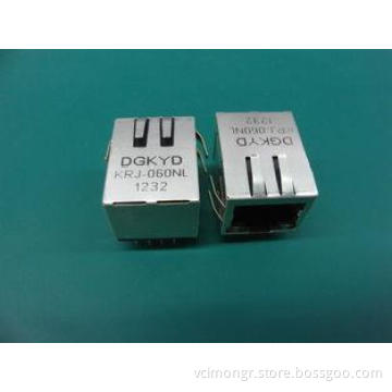 UTP Female Shielded RJ45 Connector With Magnetics 8 Pins Ro